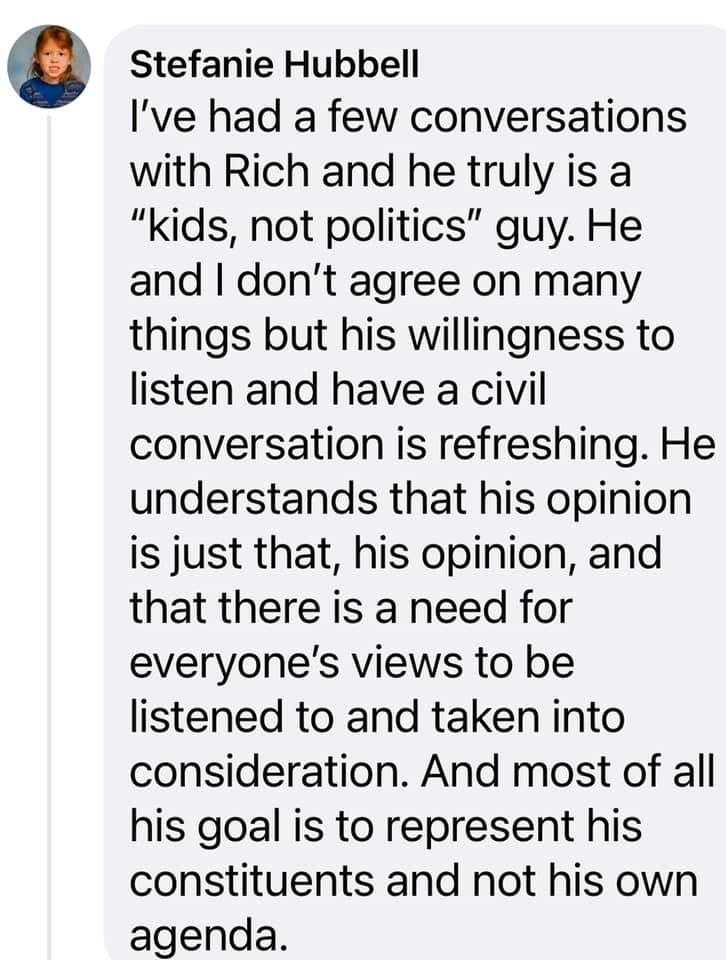 Screenshot of quote from Stefanie Hubbell