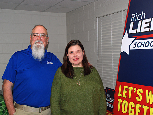 Rich standing with Allison Sears
